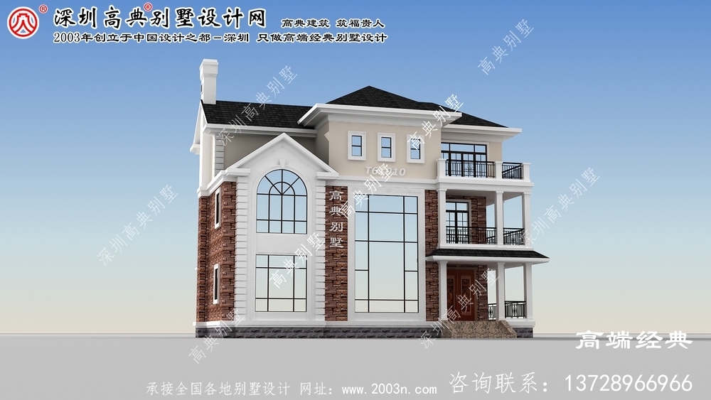 浮山县乡宁县三层别墅，外观简约大气，是非常受欢迎的别墅类型。