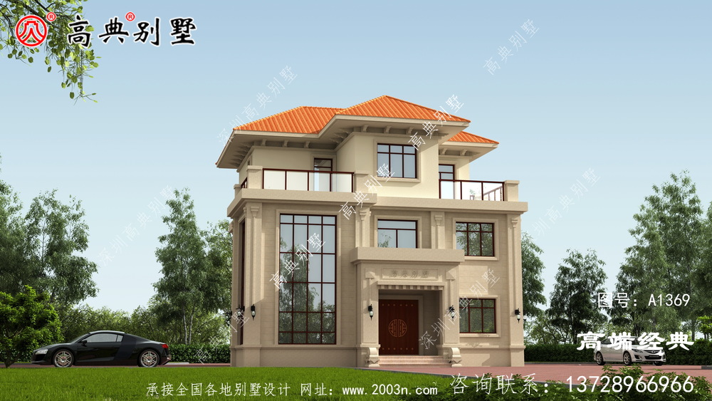 潞城市三层 住宅 的实景图 造型 别致 很实用 ，而且 居住 也很舒适 。